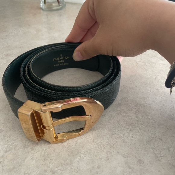 Louis Vuitton Green Taiga Belt (110cm/44in) - Picture 5 of 5